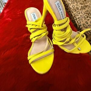 Steve Madden Vibrant Yellow Strappy Heels